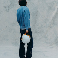 BLAUWE GEBREIDE CARDIGAN