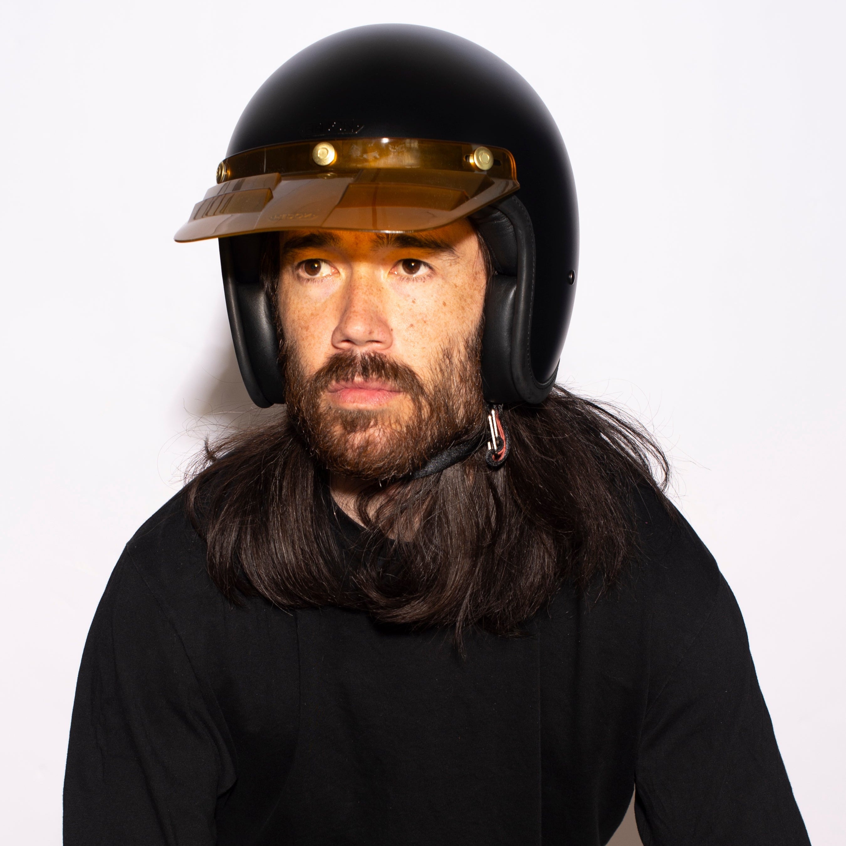 Hedonist Coal Open Face Motorcycle Helmet Hedon