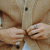 GEBREIDe CARDIGAN ZAND