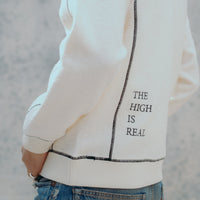 WEISSER STREIFENPULLOVER