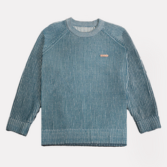 BLUE KNIT SWEATER