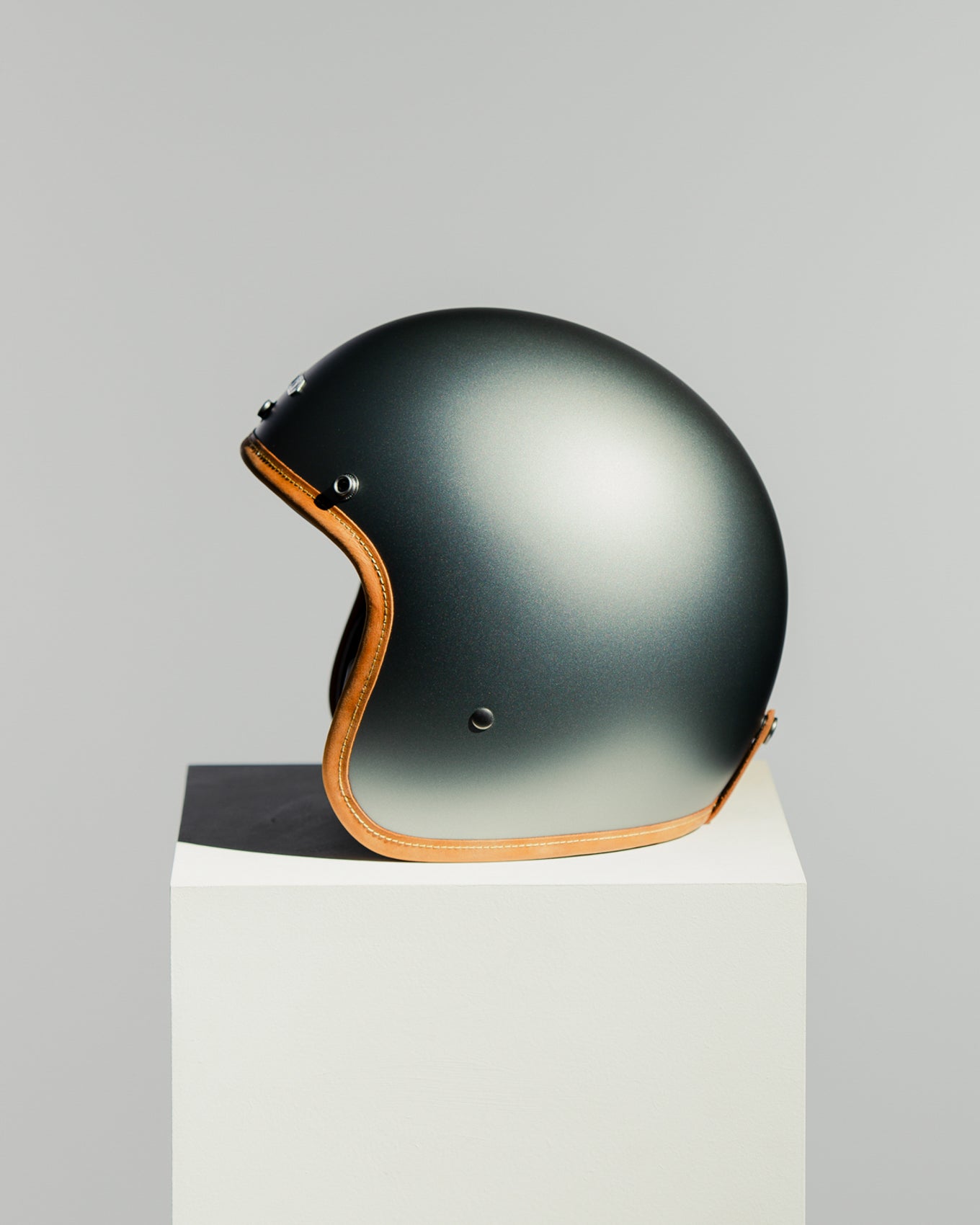 Hedonist Ash Grey Metallic Open Face Motorcycle Helmet - Hedon