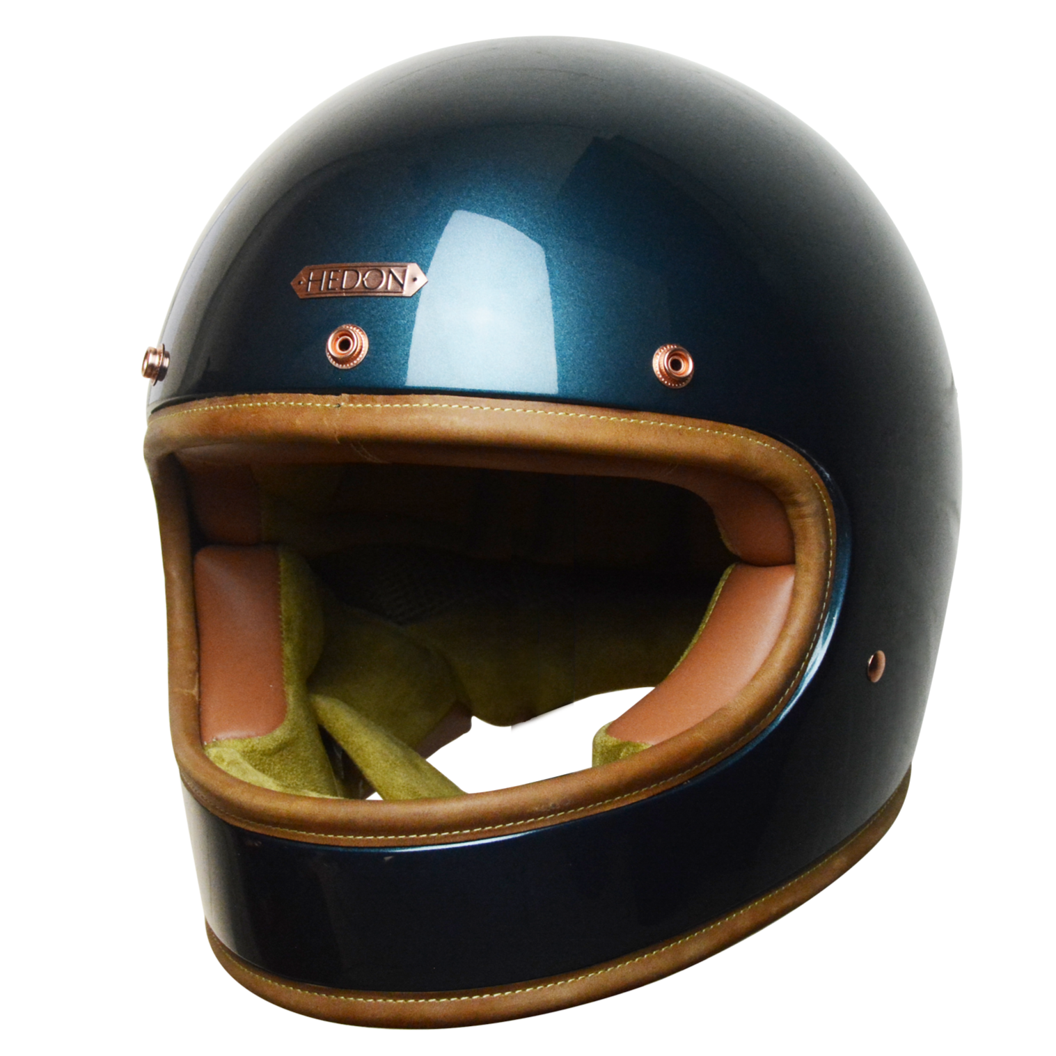 Hedon Luxury Motorcycle Helmet Heroine Racer Knight White Glossy