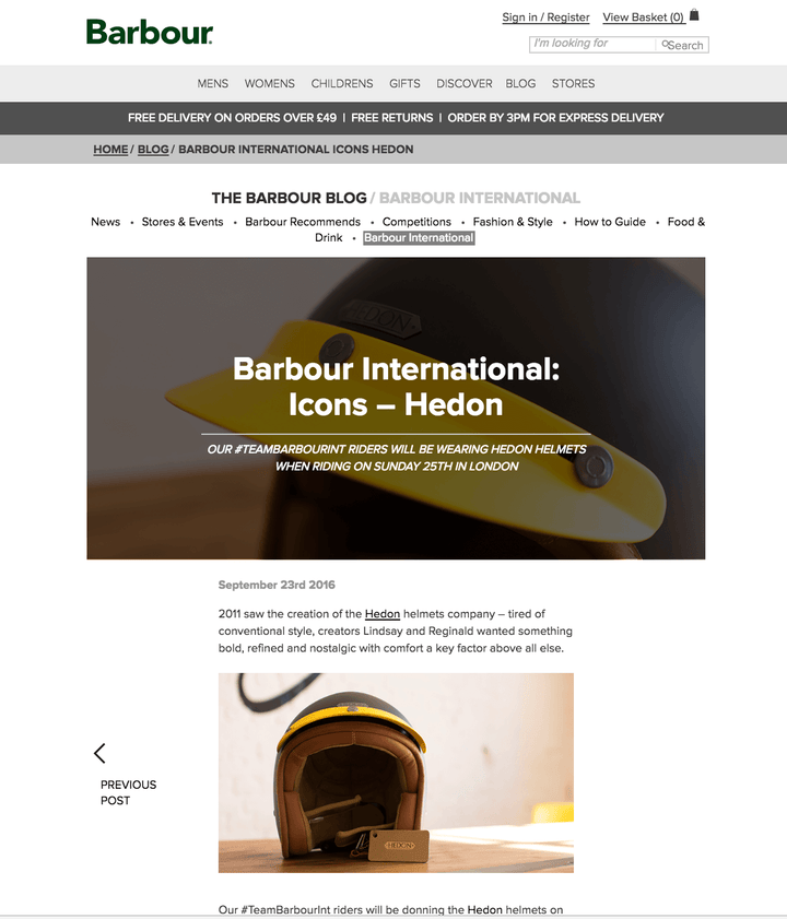 Issue 15 - Hedon x Barbour