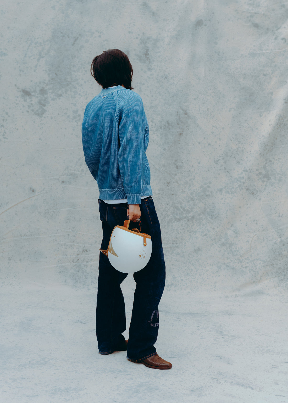 BLUE KNIT CARDIGAN