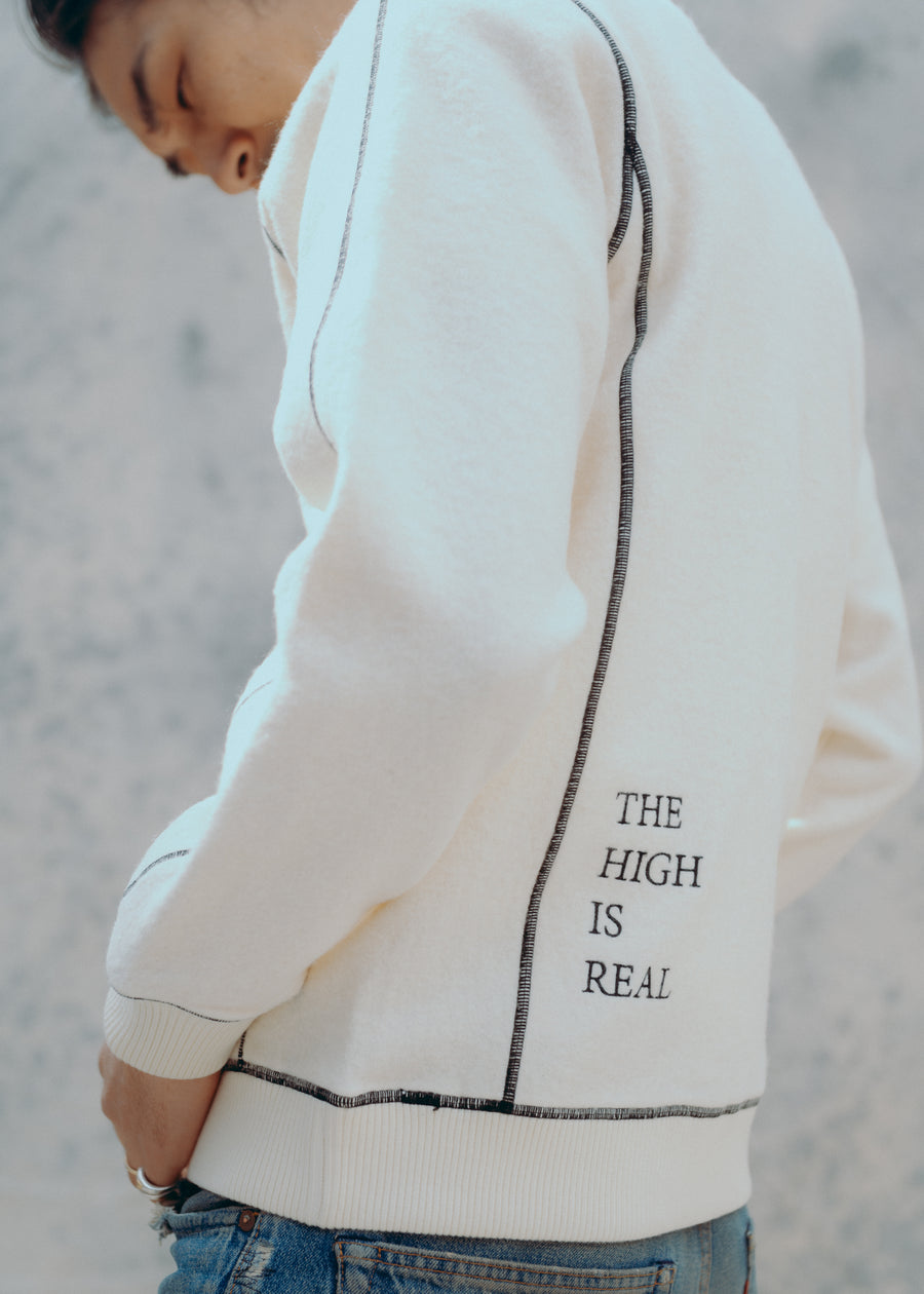 WHITE STRIPES SWEATER