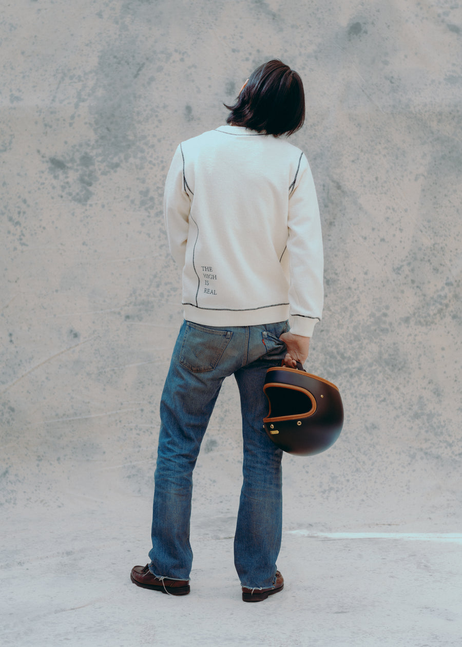 WHITE STRIPES SWEATER