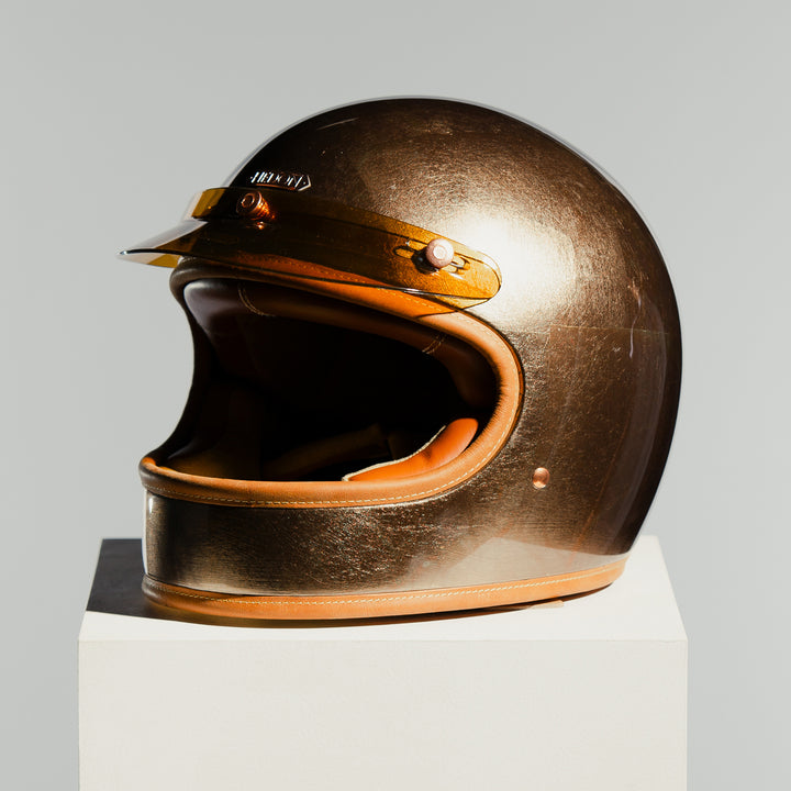 buy custom made motorcycle helmets Hand Painted Helmet, Feather Headdress Fit and finish are impeccable Handcrafted Luxury Motorcycle Helmets &