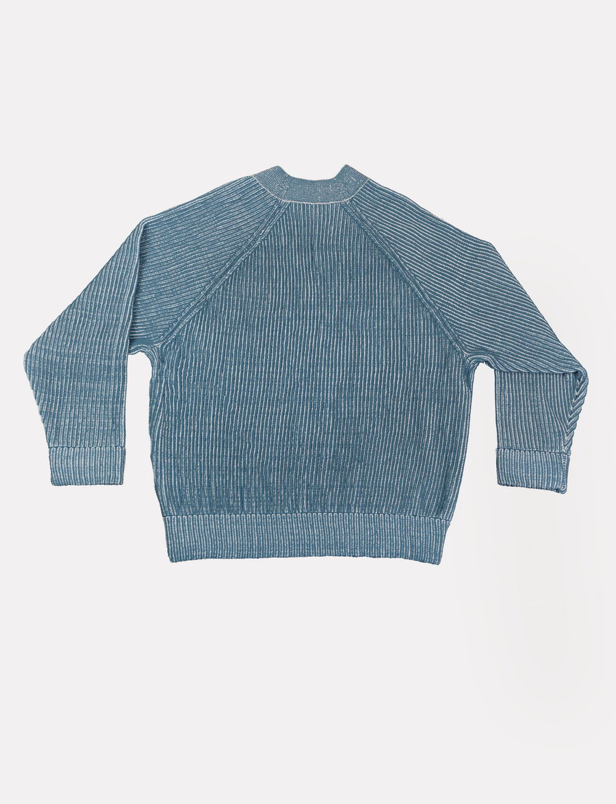 BLUE KNIT CARDIGAN