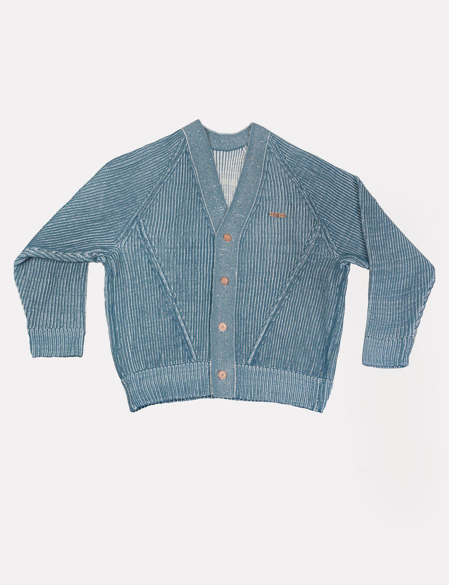 BLUE KNIT CARDIGAN