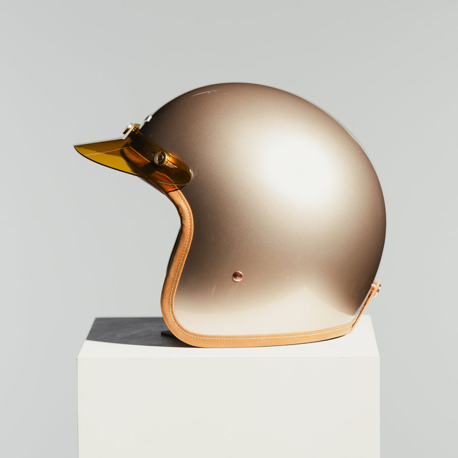 Hedonist Champagne | Made-To-Order | Open Face Motorcycle Helmet | M