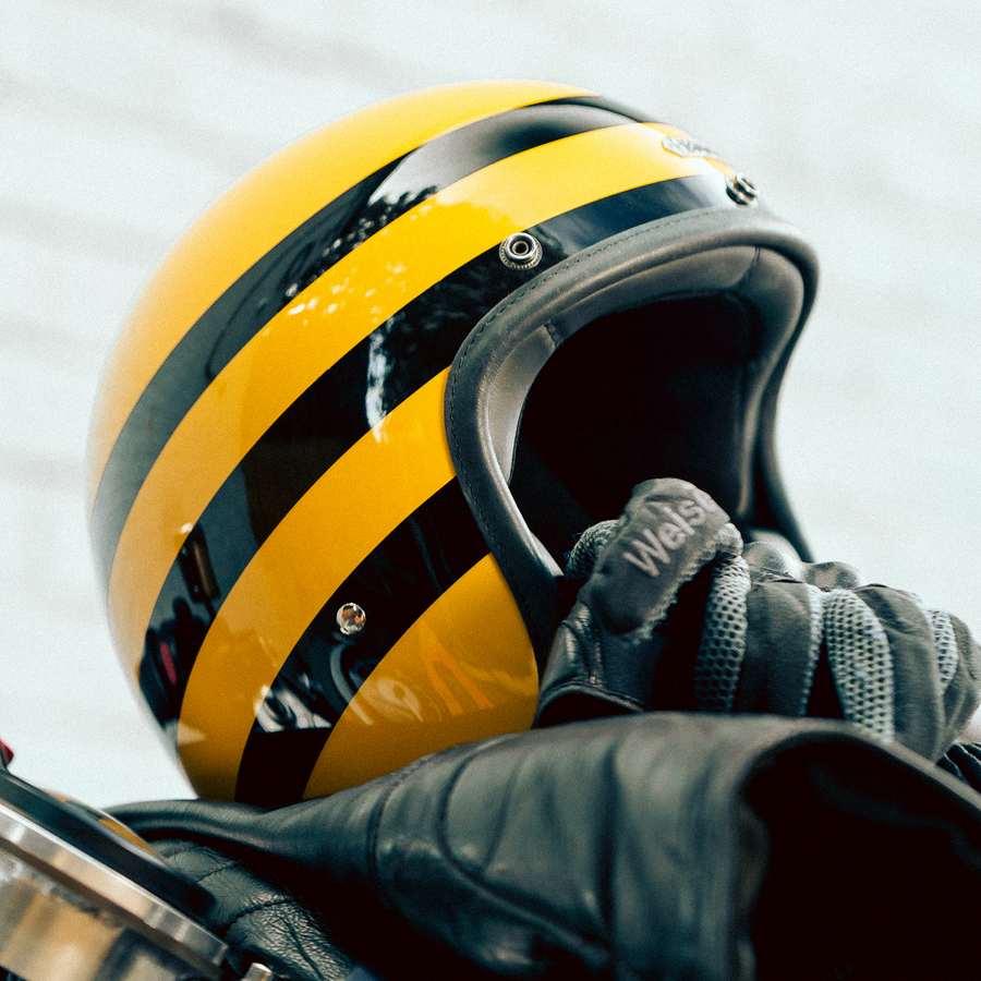 custom seabee motorcycle helmet Hedonist Bumblebee | Made-To-Order | Hedonist